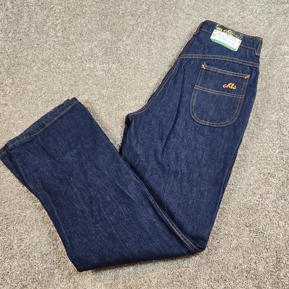Vintage Ms Chic Dark Wash Denim Jeans Womens Size 14 Short USA Made 80s 90s